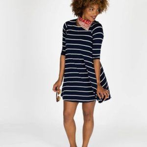 Agnes & Dora 3/4 sleeve black & white swing dress